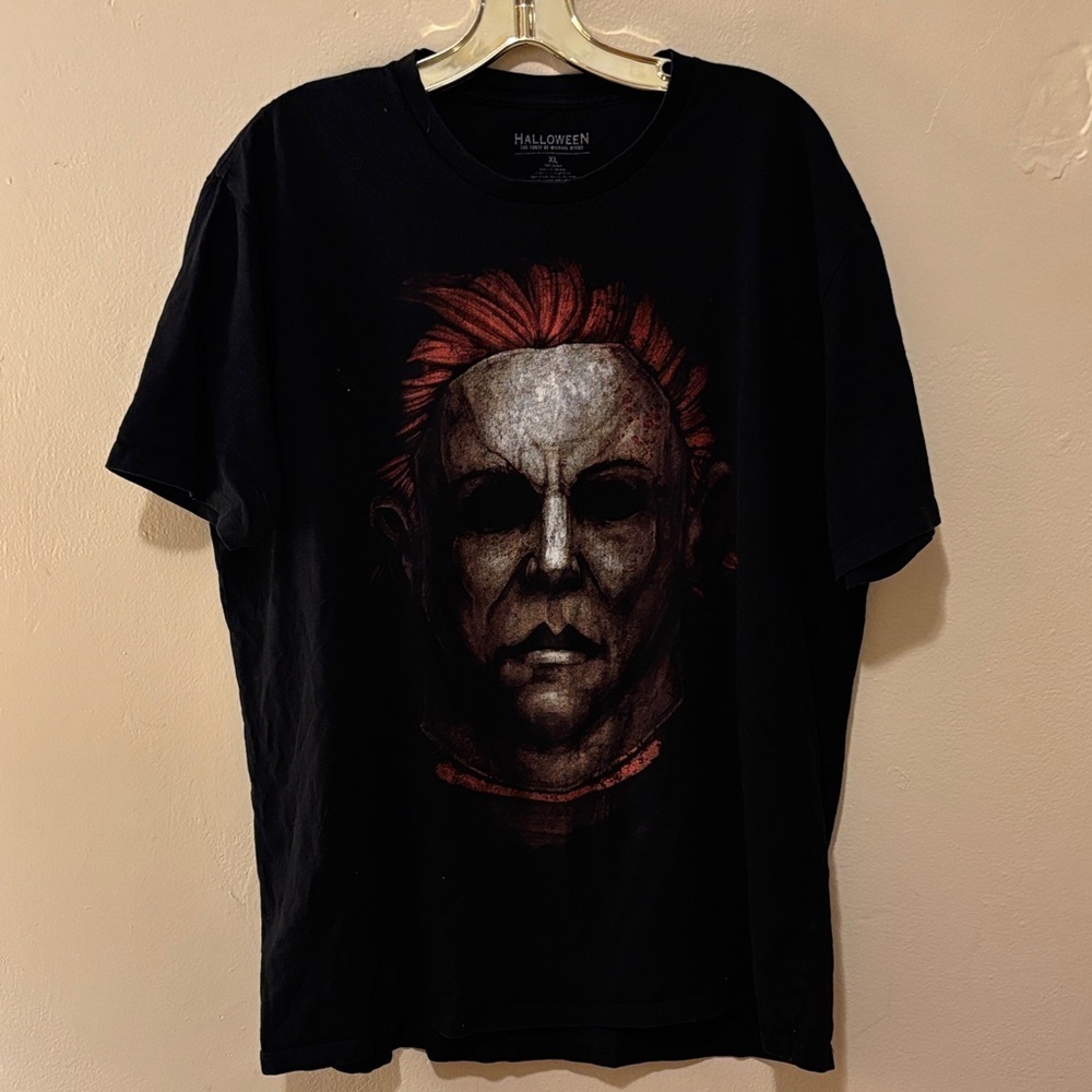 Halloween Black T-Shirt with Red Graphic